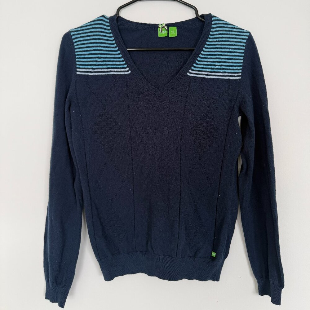 Boss Hugo Boss- Y2K fitted sweater with stripes